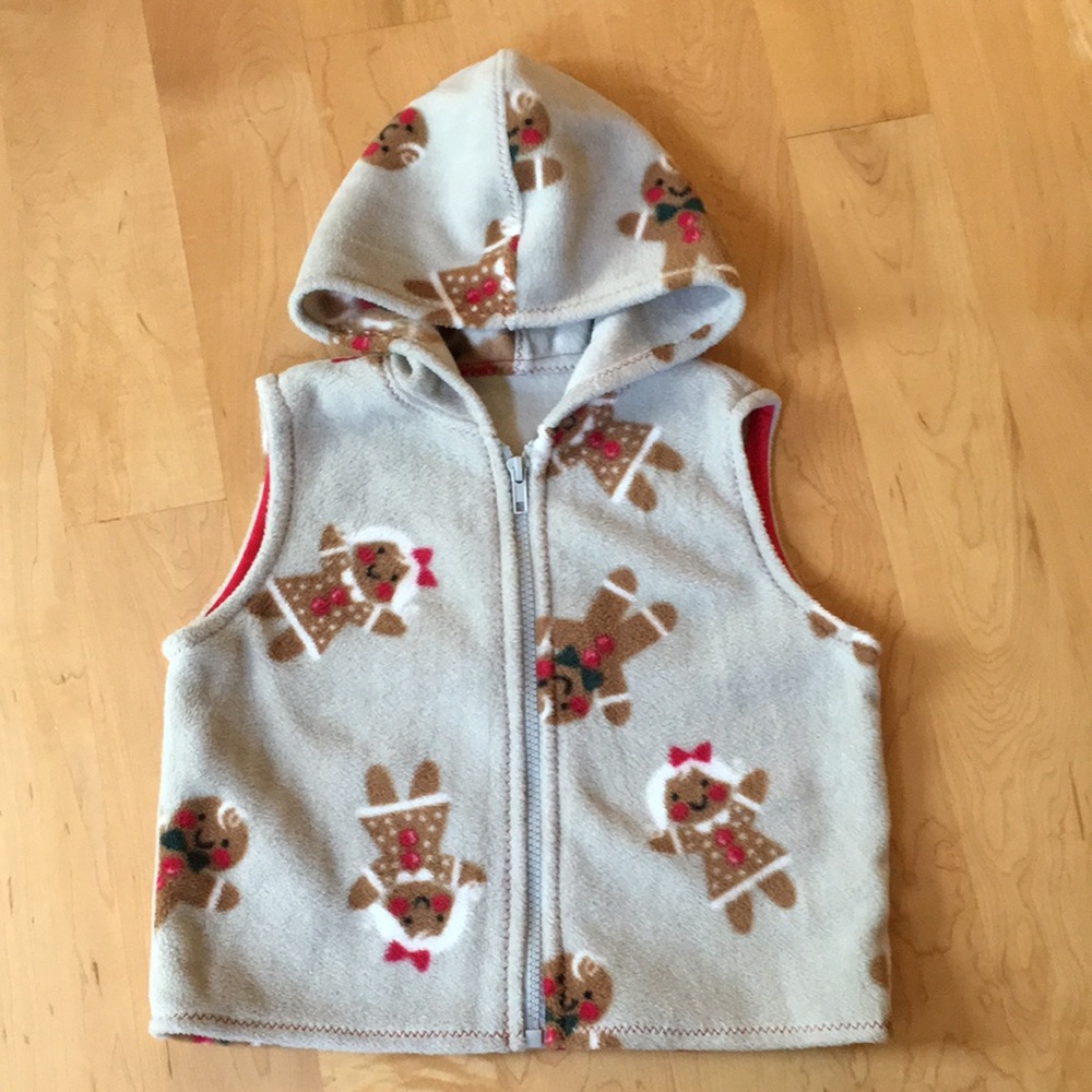 Handmade Gingerbread Holiday Christmas Fleece Vest